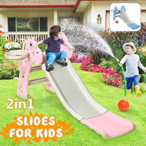 2 in 1 Indoor slide swing Multifunctional toys Slide swing children home kindergarten baby playground Blue / Pink