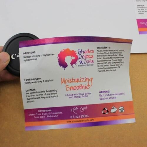 Customized Customized design pill capsule medicine bottle labels in paper material