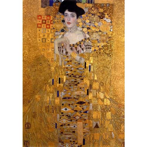 Oil Painting Reproduction,Portrait of Adele Bloch-Bauer I (Detai)By Klimt ,Free Fast Shipping by DHL,100%handmade,museum quality