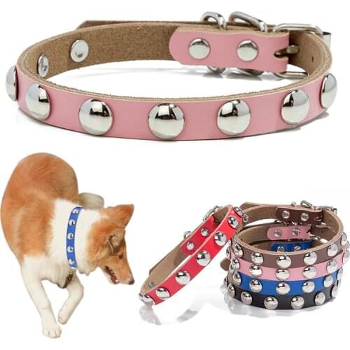 Leather Dog Collar Perro Coleira Para Cachorro Kopek Aksesuar Collares Para Perro Hundehalsband Service Dog Accesoires Chien