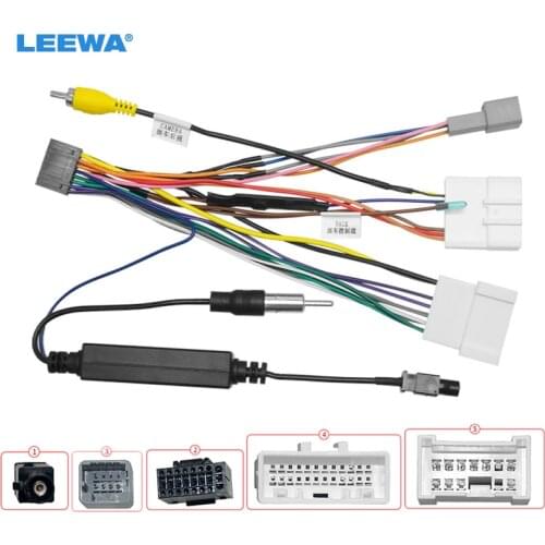 LEEWA Car 16pin Wiring Harness USB Adapter For LADA X - Ray Stereo Installation #CA6826