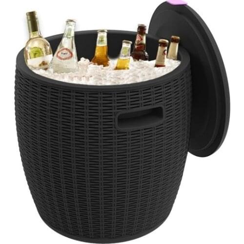 Home and Garden furniture Leisurely Wicker Side Table ice bucket