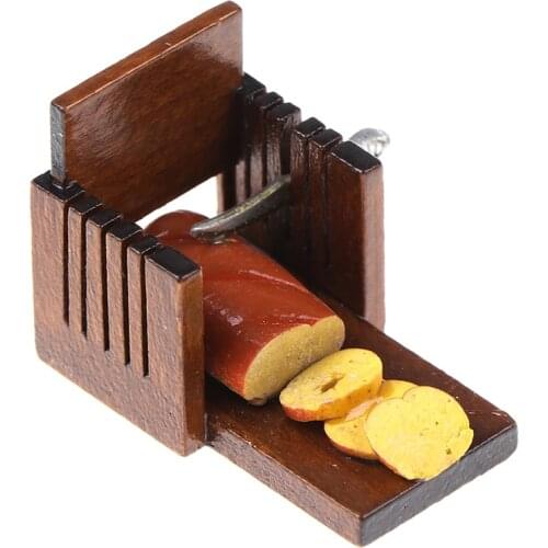 Mini Cute Bread Slicer Model Slicer Kitchen Food House Accessories Breakfast Carft Chidren Gifts 1:12 Doll House Miniature