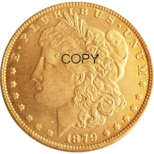 Morgan Dollar 1879cc Gold Plated Coin Copy