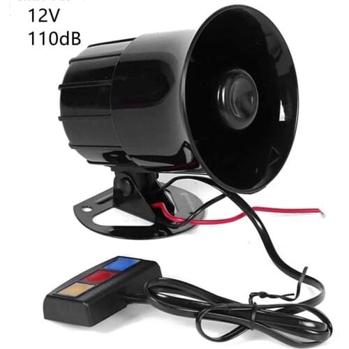 Practical Motorcycle Car Alarm Siren 3 Tone Horn Loud Speaker Auto Alarm Police Firemen Ambulance 3 Sound Car Horn