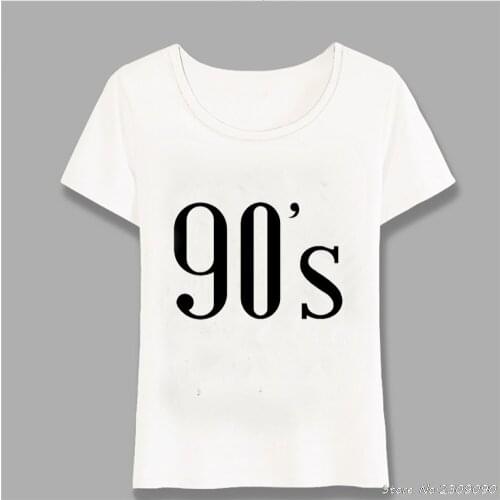New Summer Womens Shirts 90s Girl Nineties Retro Girl Born In 1990 S T-Shirt Letter Print Casual Tops Girl Tees Harajuku