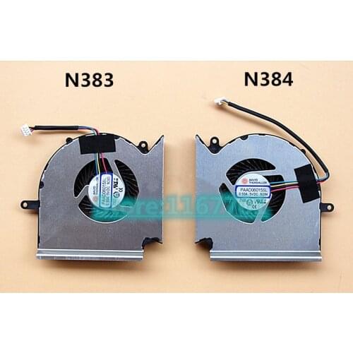 New Original Laptop CPU/GPU Fan for MSI GE63 GP63 GL63 GE63VR GE73 GE73VR GP73 GL73 MS16P1 MS179C MS16JC PAAD06015SL-N383 N384