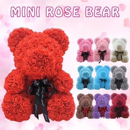 Teddy Rose Bear Valentines Day Gift Plush Toy Soap Foam Material Odorless Rose Bear Doll For Valentines Day Christmas Party
