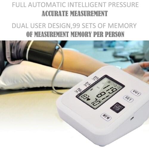 Full Automatic Digital Upper Arm Blood Pressure Monitor Heart Beat Rate Pulse Meter Tonometer Sphygmomanometers pulsometer