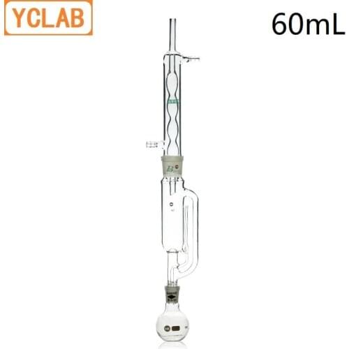 YCLAB 60mL Extraction Apparatus with Bulbed Condenser and Ground Glass Joints Laboratory Chemistry Equipment