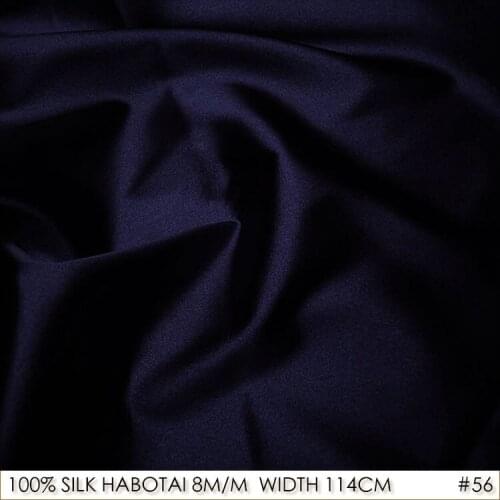 SILK HABOTAI 114cm width 8momme/100%Natural Silk Lining Factory Direct Batik Painting DIY Patchwork Fabric Bright Dark Blue NO56