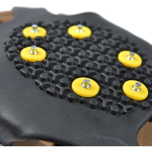 Spikes for shoes 1Pair Durable Anti Slip 10-Stud Shoes Covers Snow Ice Climbing Spikes Grips Crampon Cleats Outdoor Travel Tool