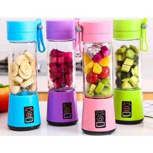 380ml Portable USB Electric Fruit Juicer Smoothie Maker Blender Shaker Bottle Transparent with Leak Proof Lid and Easy To Use