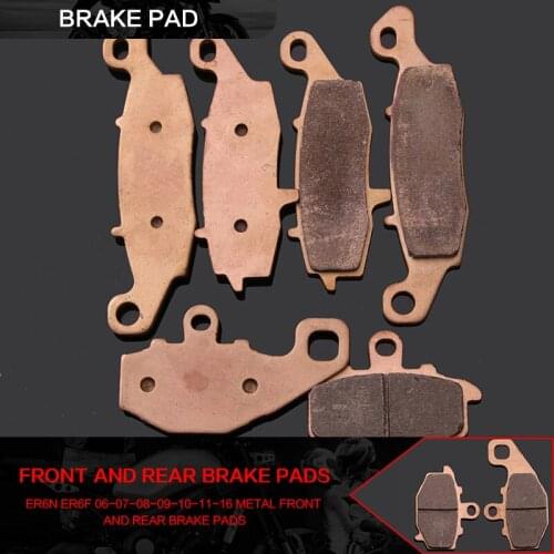 Front Rear Brake Pads Set for Kawasaki ZRX400 ZR400 ER-6f EX650 EX650A ER6F EX 650 ZRX 400 ZR 400 ER-6N ER6N ER650B
