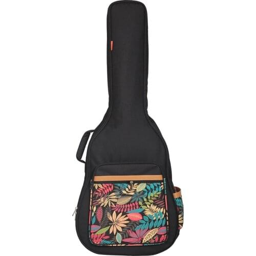 40/41 Inch Guitar Bag Water Resistant Backpack 600D Oxford Cloth 10mm Cotton Big Pocket for Acoustic Folk Guitar