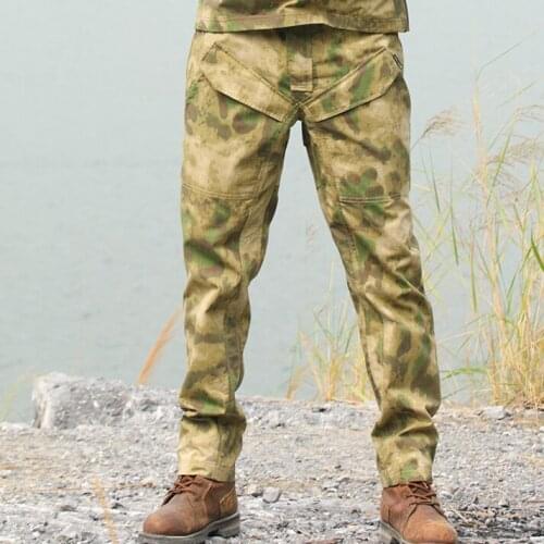 Tactical Cargo Long Pants 65/35 Ripstop Professional Woodland Pants Tactical FG Iron Black MilitaryTrousers Man Camouflage
