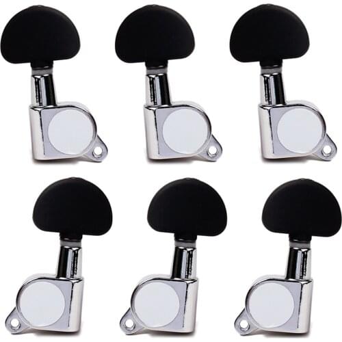 Tooyful 6 Pieces Closed Guitar Tuning Pegs Tuner Machine Heads Gear Set for Folk/Electric Guitar Replacement Parts 3L+3R