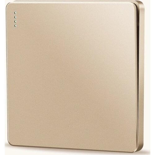 DepoGuye1Gang2Way embedded Push button switch, 16A gold UK light switch ,on off on switch, wall rocker switch 86mm*86mm