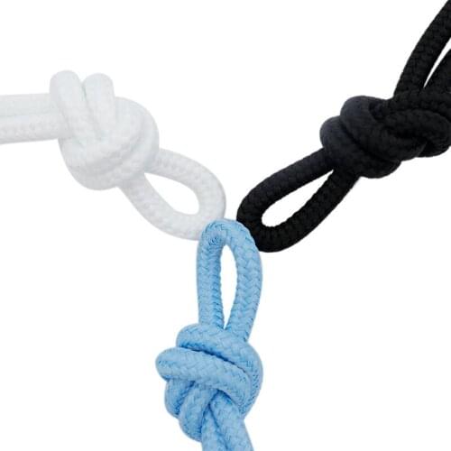 Coolstring 6MM High Ranking Polyester Shoelacet Skyblue Black White Solid Round Rope Hoodie Lace Crimping Tool Zapatillas Mujer