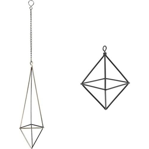 1 Pack Hanging Air Plant Holder for Display Planter with Hanging Swing Wrought Iron Tillandsia Air Plants Holder