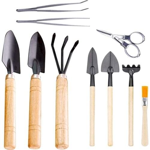 10pcs/Set Mini Gardening Tools Garden Accessories Tools for Home Gardening Meat Growing Tools Small Shovel Spade Tool Decor