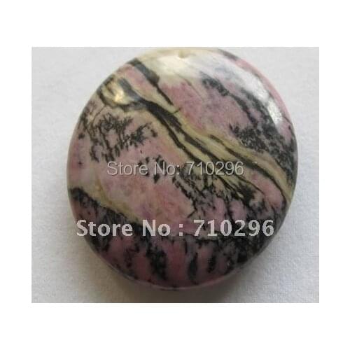 5pcs/lot Rhodonite Natural stone Pendants 35mm Semi stone Fashion Pendant
