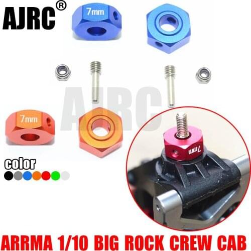 ARRMA GRANITE BIG ROCK CREW CAB Aluminum alloy widened adapter 7MM/9mm thick hexagonal adapter AR310779+1mm +3mm