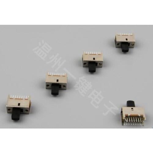 Free Shipping 20PCS/lot SS-62D02 18 foot 4 fixed foot toggle switch 6p/2t/six knife double throw//Position high 12MM/SS62D02