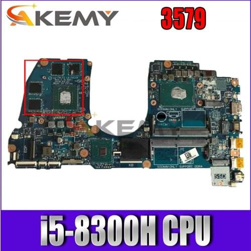 Free shippingFor 3579 Laptop motherboard CN-0H5G44 0H5G44 H5G44 CAL53 .LA-F611P i5-8300H CPU 100% working well