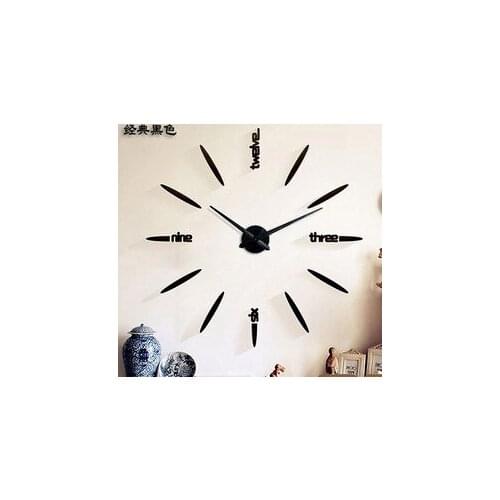 Oversized metallic simple creative wall clock watch DIY wall stickers living room wall clock clock DIY Art Rocket Clock