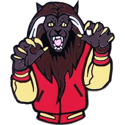 MJ Thriller Enamel Brooch The king of Style Rock and Soul Music Badge Beast Cosplay Accessory