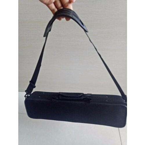 Black Portable Lightweight Flute Cloth Box Case Gig Bag with Shoulder Strap Belt Woodwind Musical Instruments Parts Accessories