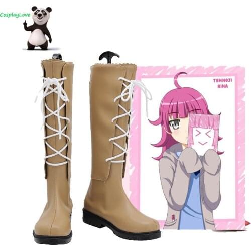 CosplayLove Anime Love Live! Lovelive! PERFECT Dream Project Tennouji Rina Brown Cosplay Shoes Long Boots Leather Custom Made