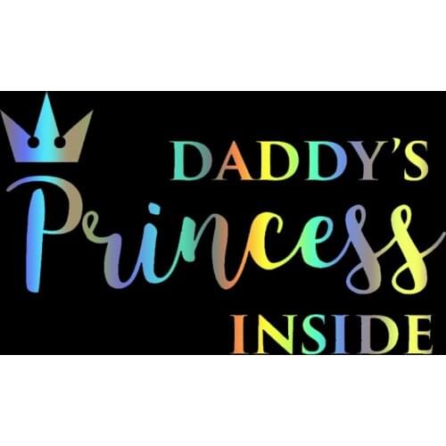 S51232 Various Sizes/Colors Car Stickers Vinyl Decal Daddys Princesses Inside Motorcycle Decorative Accessories Creative