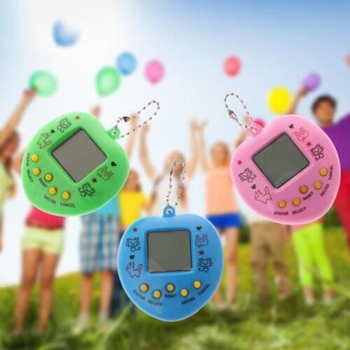 Electronic Pet Game Machine Tamagochi Learning Education Toys With Chain