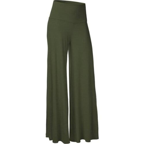KALENMOS Wide Leg Pants Women High Waist Solid Female Loose Long Trousers Ladies Casual Elegant Pants 2019 Autumn