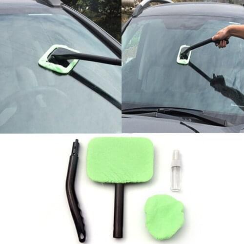 Microfiber Car Window Cleaner Brush Kit Auto Glass Windshield Cleaning Brushes Removable Dust Scrub Automobiles Supplies