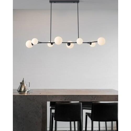 Nordic Branch Glass Ball Chandeliers Lights Living Room Pendant Lamp Long Modern Molecule Dining Room Hanging Lights Lighting