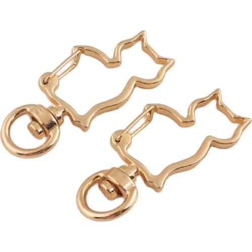 41*9mm Metal snap hook Cute cat shape swivel clasp Hot Fashion Decoration Gift hardware accessories DIY swivel hook Tools
