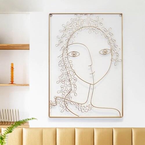 Nordic Restaurant Wall Decorations Creative Living Room Sofa Background Wall Pendants Light Luxury Entry Porch Ornaments