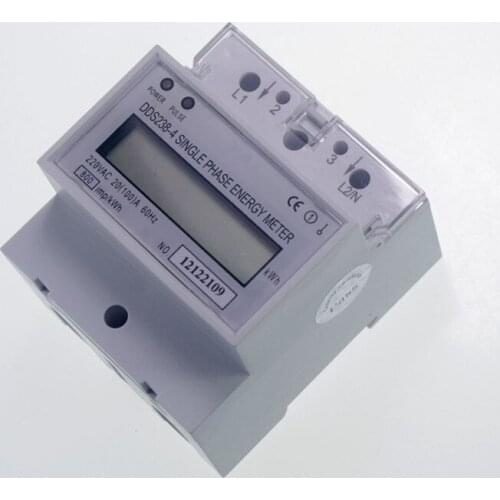 DDS238-4 230V 30(100)A 50Hz single phase LCD Display DIN-rail Type digital watt Hour kWh Meter Energy meter tester monitor