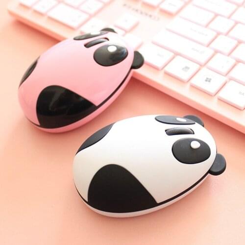 Rechargeable Gaming Mouse Cute Cartoon 2.4Ghz Wireless Optical Mouse Panda Design Computer Mice 3D Mini Office Mouse For Laptop
