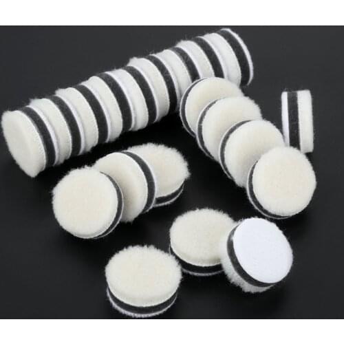 20pcs/set 1inch Wool Polishing Pad Buffing White Diameter 2.54cm Car Polisher Glass Polishing Detail Mirror Finish Cleaning Tool