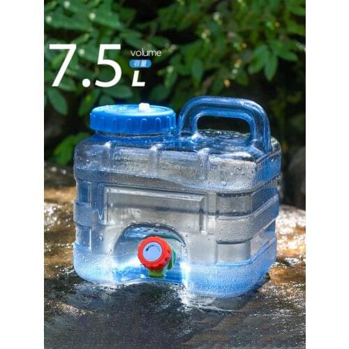 7.5L Capacity Outdoor Water Bucket Portable Driving Car Drinking Water Tank Container With Faucet For Camping Picnic Hiking