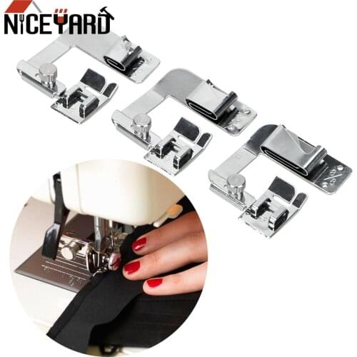 NICEYARD 1 Piece Domestic Sewing Machine Foot Presser Crimping Presser Rolled Hem Feet Household Sewing Machine Accessories