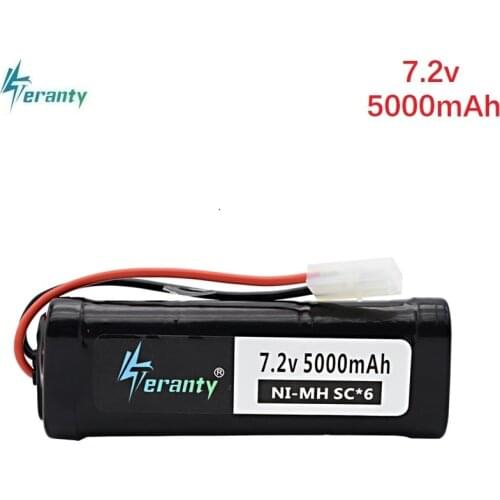 SC*6 Cells 7.2V 5000mAh 15c with Tamiya Plug Rechargeable Ni-MH Battery Pack for RC Remote control toys RC Cars 7.2 v Battery