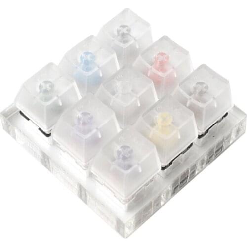Cherry MX Switch Tester Shaft Cover Transparent Keycap Base Mechanical Keyboards 9-Key Switch Testing Tool acrylic base