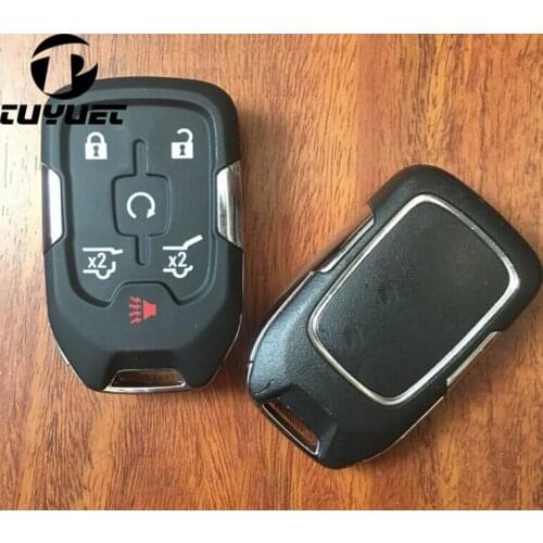 Replacement 5 Buttons Smart Remote Key Shell Fix For GMC Car Blanks Case with logo