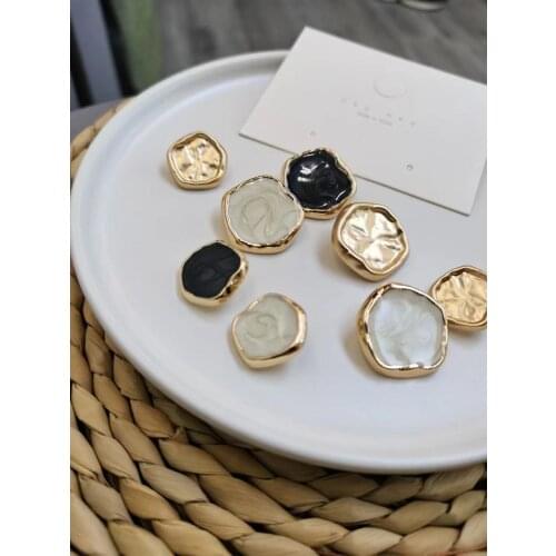 10pcs Gold Pearl Womens Buttons Decorations for Clothing Vintage Suit Coat Dress Button Metal Diy Sewing Accessories needlework