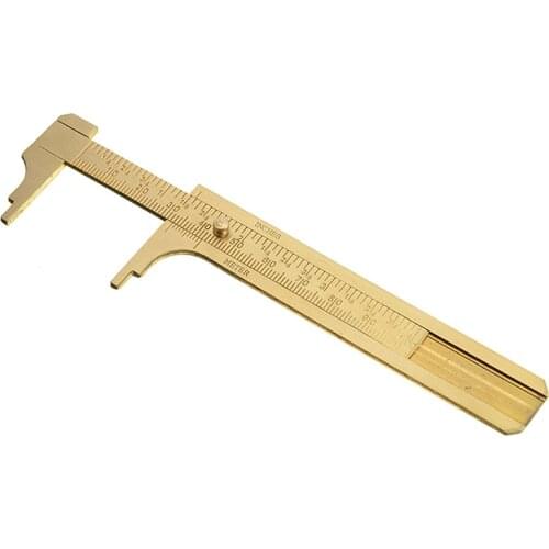 100mm Mini Brass Calipers Ruler Retro Sliding Vernier Caliper For Jewellery Electronics Precision Double Scale Measure Tools